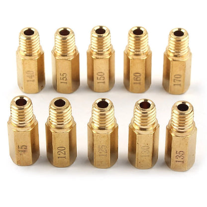 10 x Carburetor Main Jets Kit for PWK Mikuni OKO KOSO (120-170)