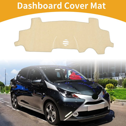 Dashboard Cover 1 Pc Dash Cover Carpet Beige for Toyota Aygo (2005–2014)