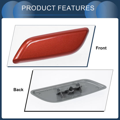 Front Left Washer Nozzle Cover for Honda Accord VIII 2011-2013 Red 1 Pcs