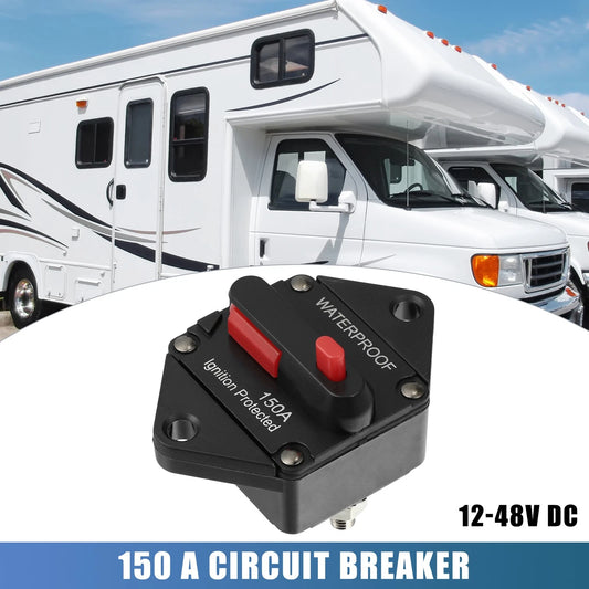 Waterproof 150A 12V-48VDC Circuit Breaker for Automotive Marine
