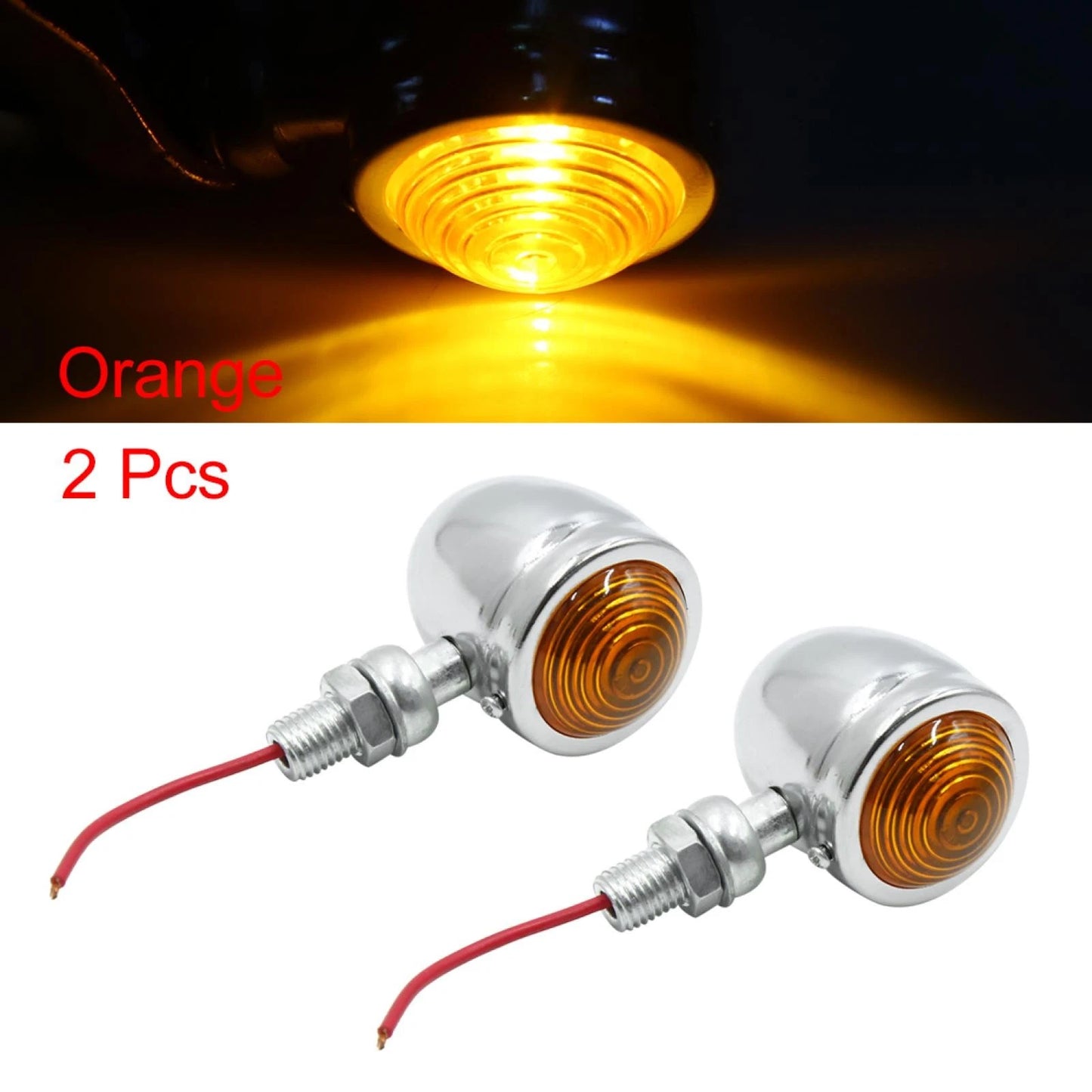 Indicator / Round / Orange Turn Signal Light for Motorcycle