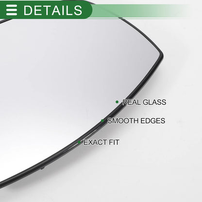 Left Side White Mirror Glass w/ Back Convex Heated for Ford EcoSport (2013-2023)