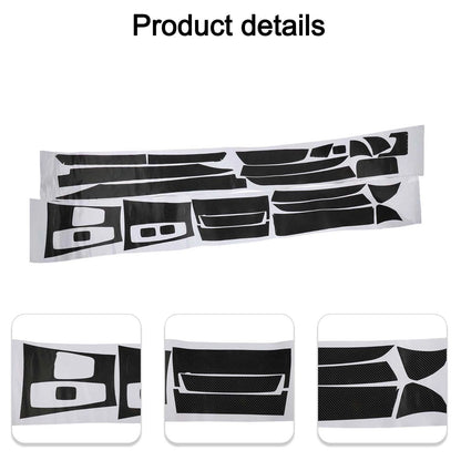 3D Carbon Fiber Interior DIY Trim Decals Black for X5 E70 (2007–2013)