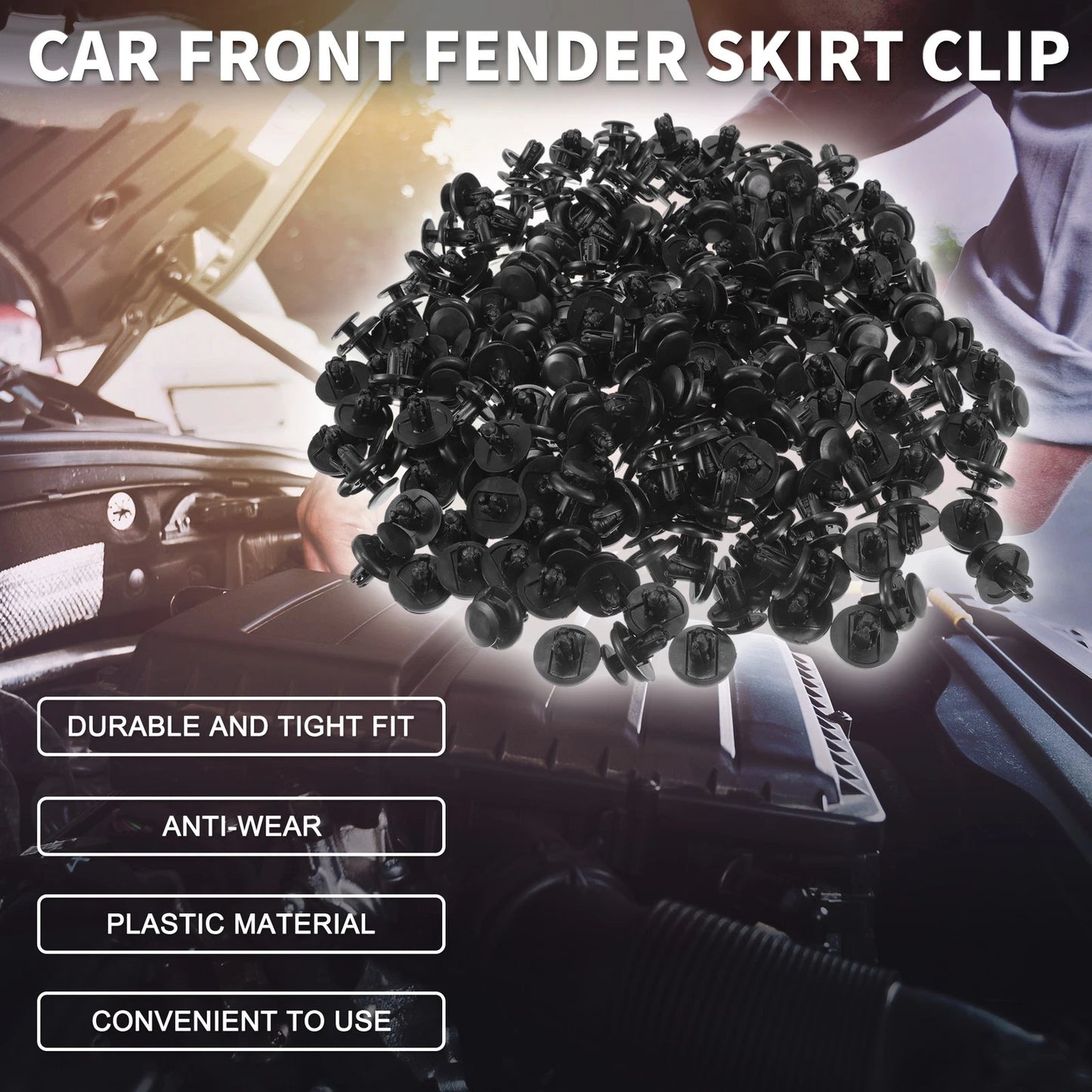 Front Fender Skirt Clips for Toyota Sienna & Camry - 200 Pcs (1998-2020)