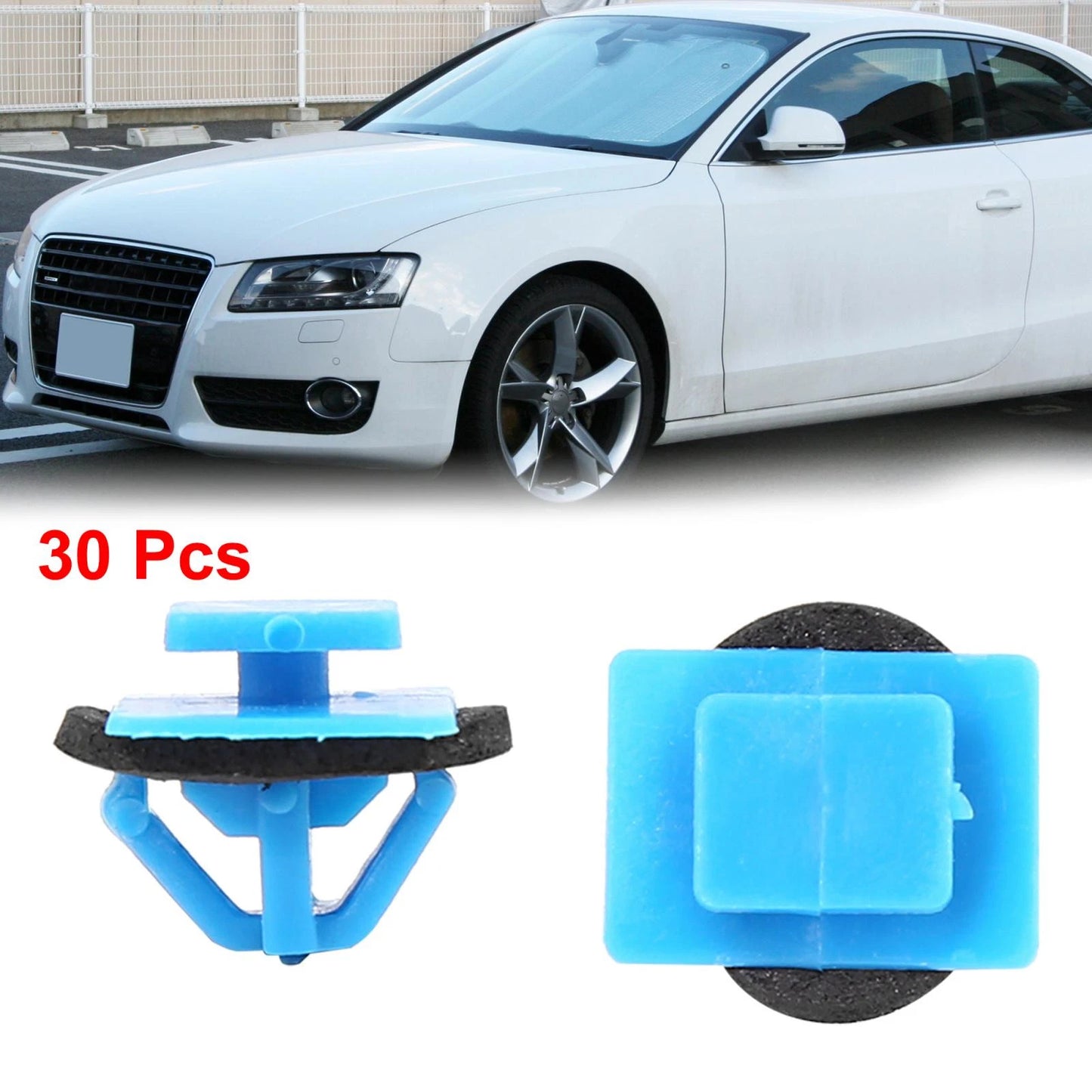 30pcs Blue Plastic Rivet Fasteners for Hyundai Bumper Mudguard