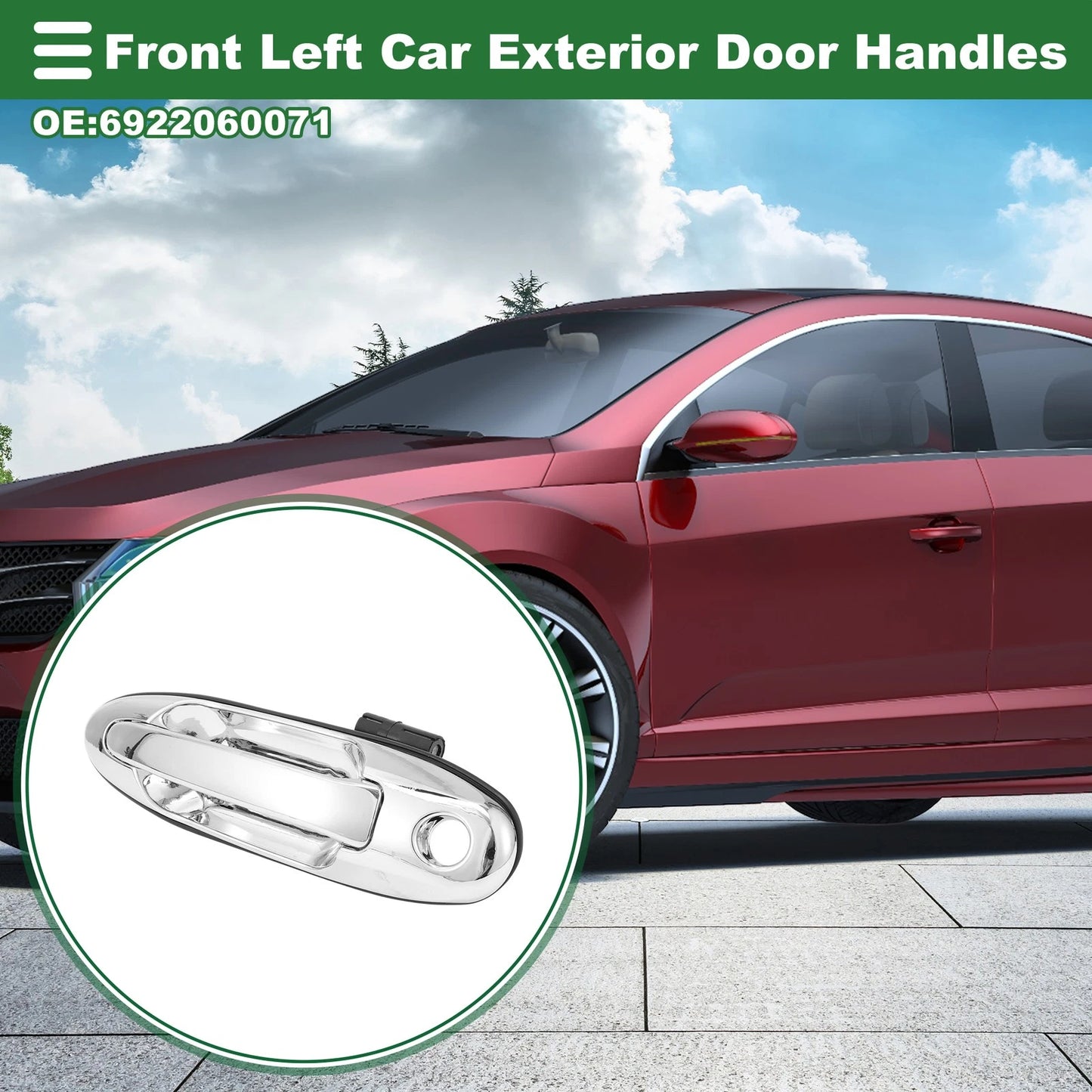 Front Left Exterior Door Handle for Toyota Land Cruiser (2008-2021)