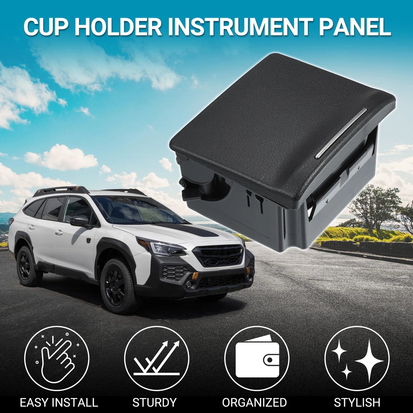 Cup Holder for Subaru Outback (2007-2009) Black 1 x Practical Drink Holder