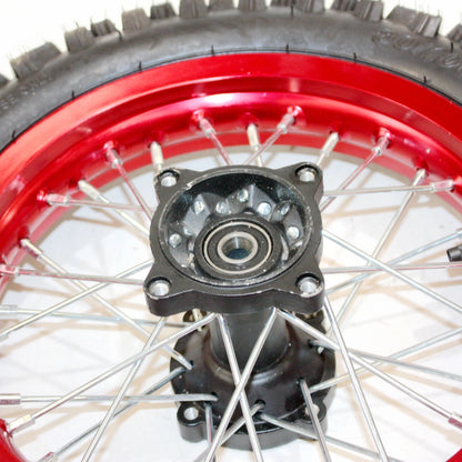 12mm Front + 15mm Rear Wheel Rim Tires for PIT PRO Dirt Bike