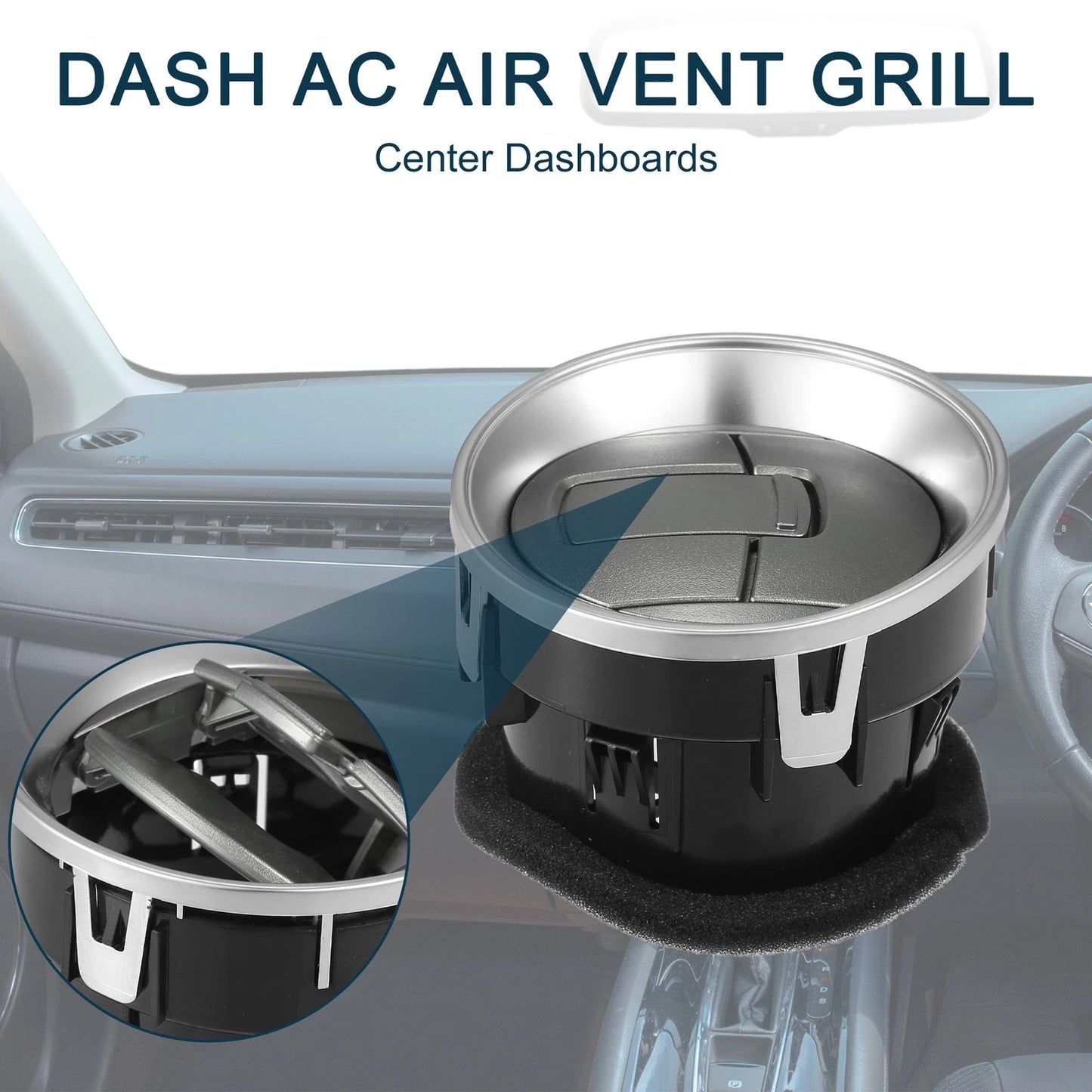 Air Vent Panel for Ford F150 2009-2014 Air Conditioning Grille Silver Tone