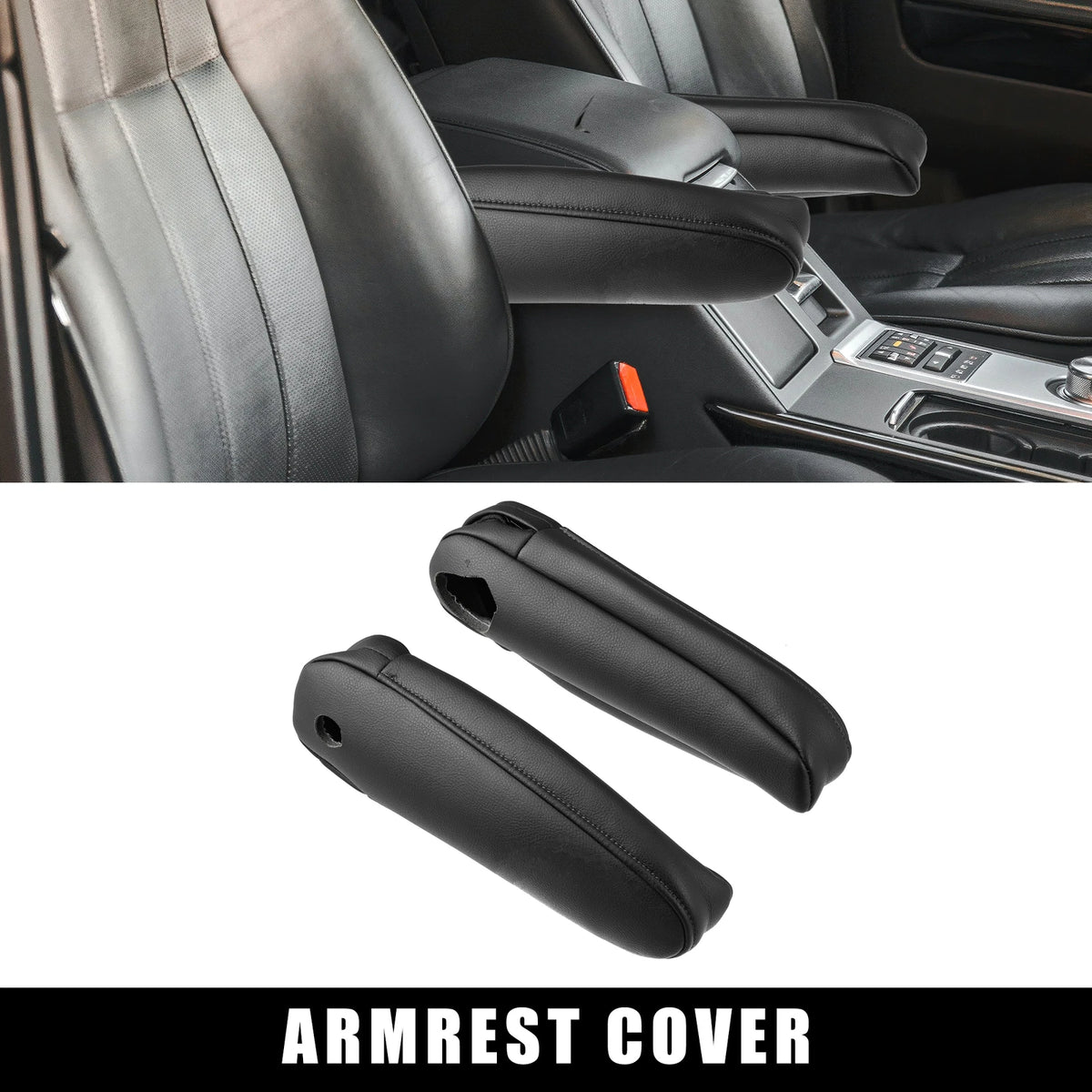 Front Seat Armrest Covers for Lexus RX300 RX330 RX350 (2003-2009) Black