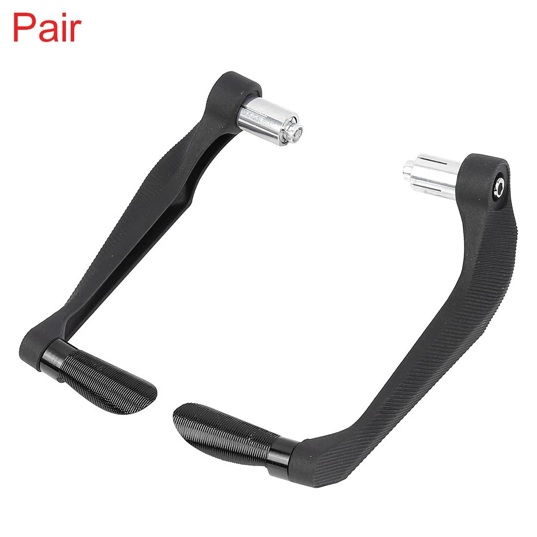 Pair 22mm Striped Brake Clutch Protector Hand Guard for Motorcycle Black