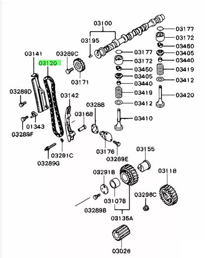 Timing Double Chain for L200 Triton 2.8L (1995-2005)