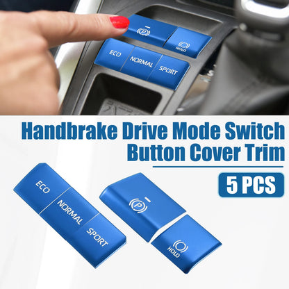 5x Handbrake Drive Mode Button Metal Cover Trim for Toyota RAV4 (2019–2022)