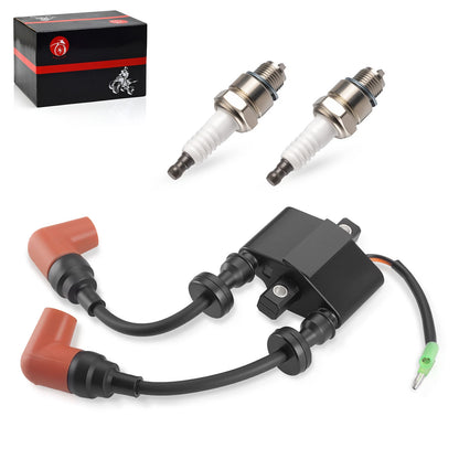 Ignition Coil w/ Spark Plug for Yamaha 4-Stroke Outboard 6-9.9HP 25"