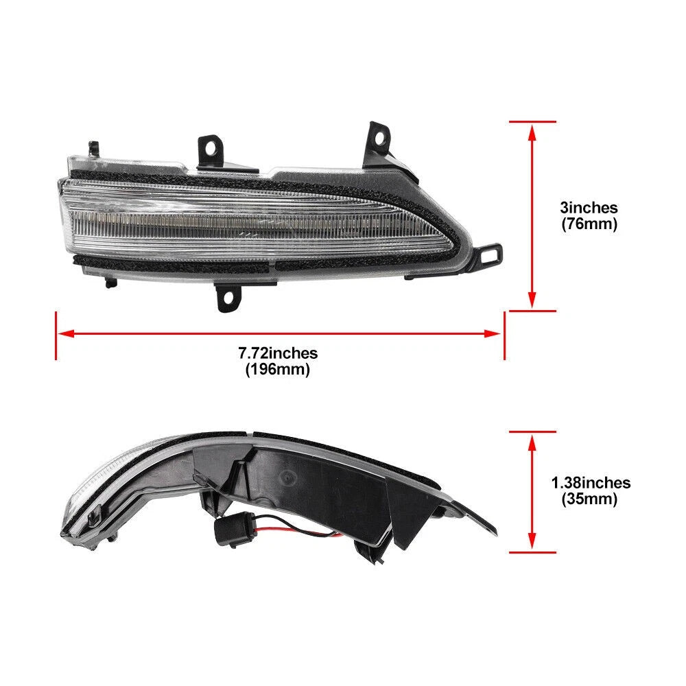 Clear Sequential LED Side Mirror Signal Light for Lexus GX460 (2010–2023)