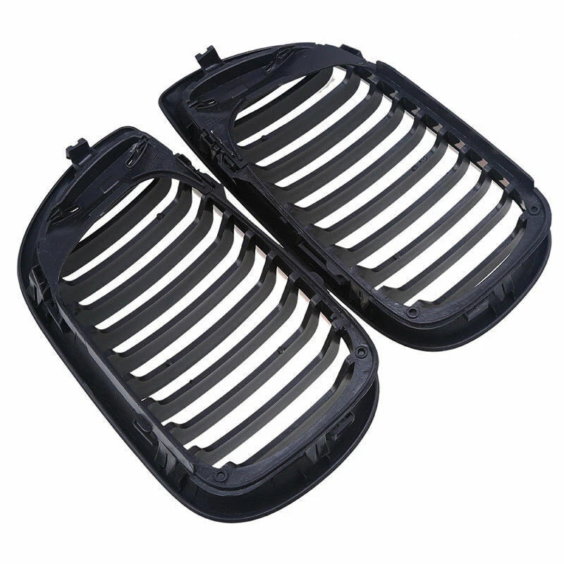 Gloss Black Front Kidney Grille Cover for BMW E46 Sedan Touring (2001-2005)