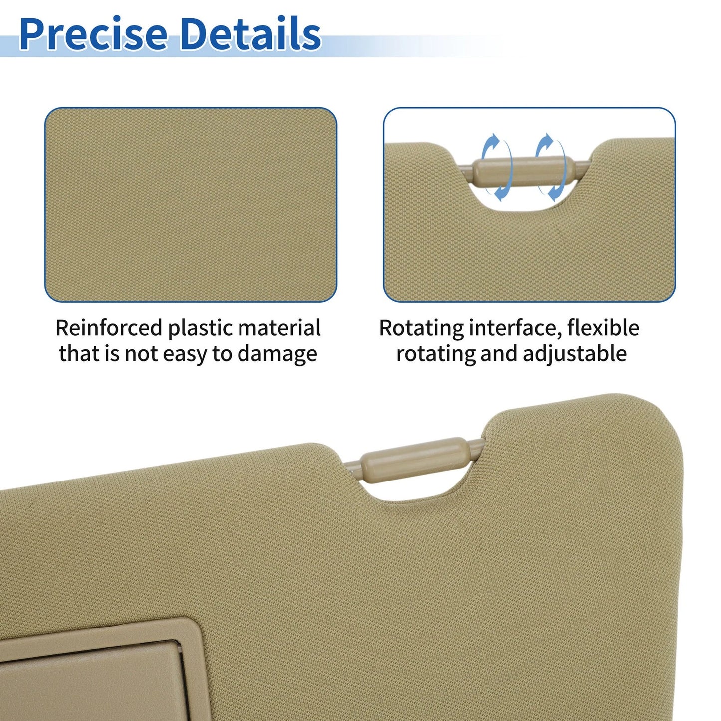 Left Side Sun Visor for Honda CR-V 2017-2022 Beige Replacement