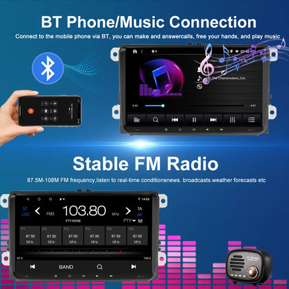 9'' Apple CarPlay Android Auto Head Unit for Volkswagen Polo (2010-2014)