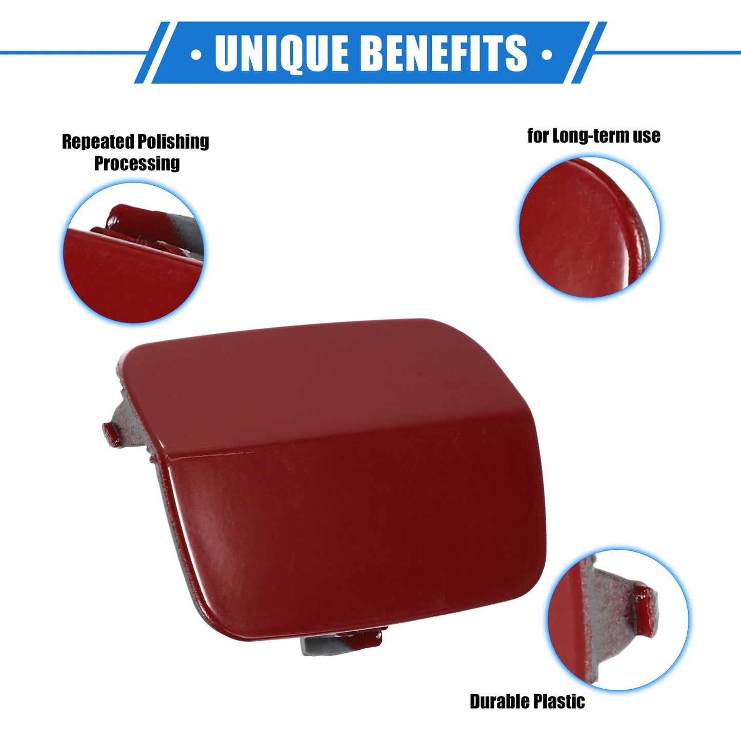 Car Tow Hook Eye Cover Cap for BMW 3-Series 328i 335i (2007-2010) Red Right