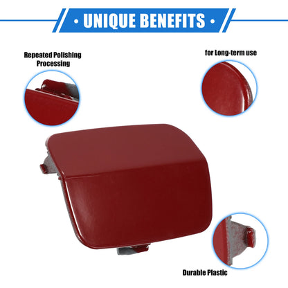 Car Tow Hook Eye Cover Cap for BMW 3-Series 328i 335i (2007-2010) Red Right