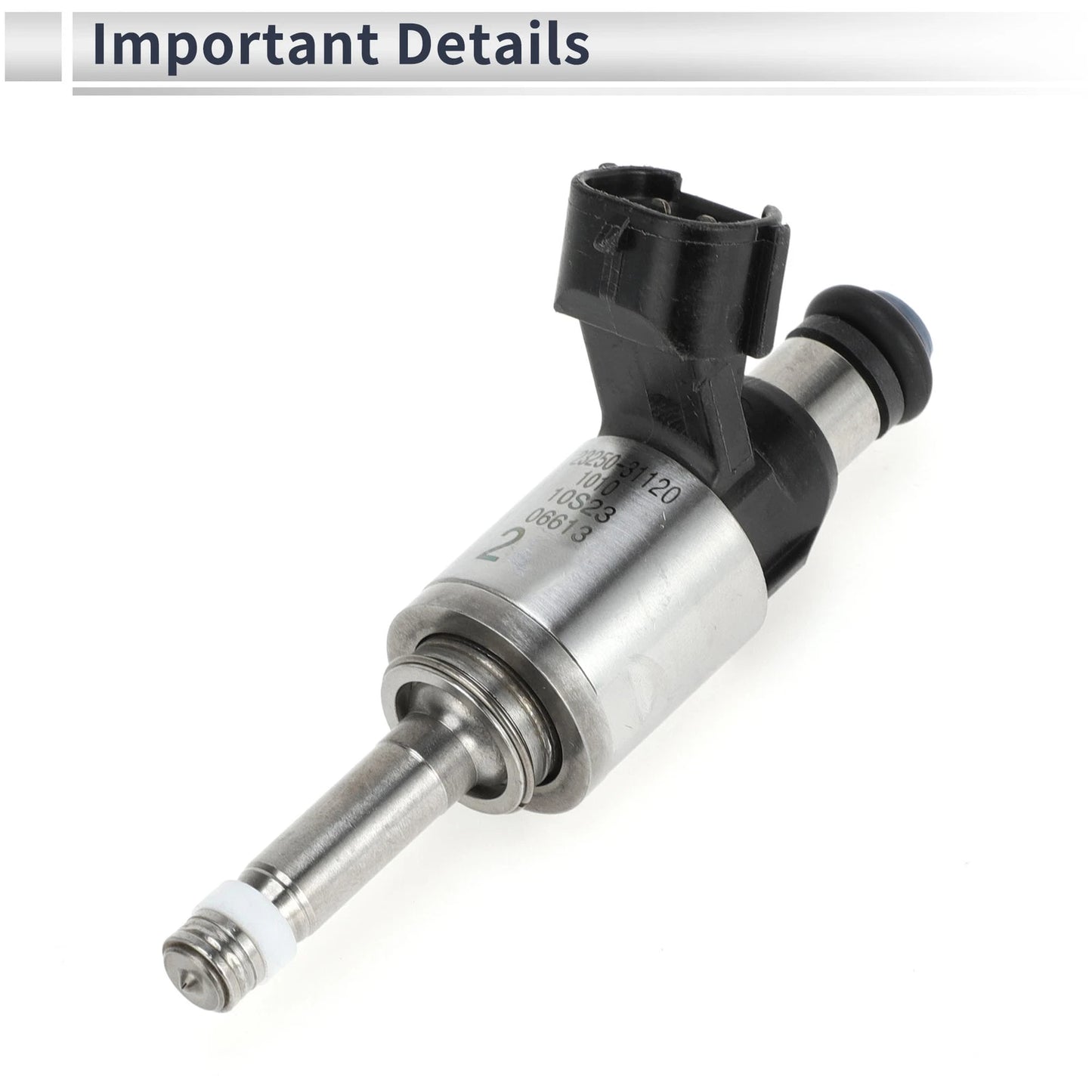 Fuel Injector 1Pc for Lexus IS300H Hybrid 2014-2015 Black Silver Tone