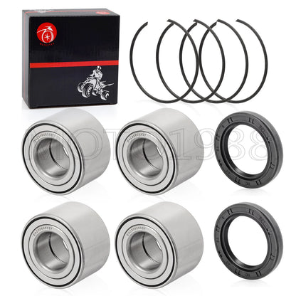 Front & Rear Wheel Bearings Seal Kit for Can-Am Maverick 1000R/Max 2013-16