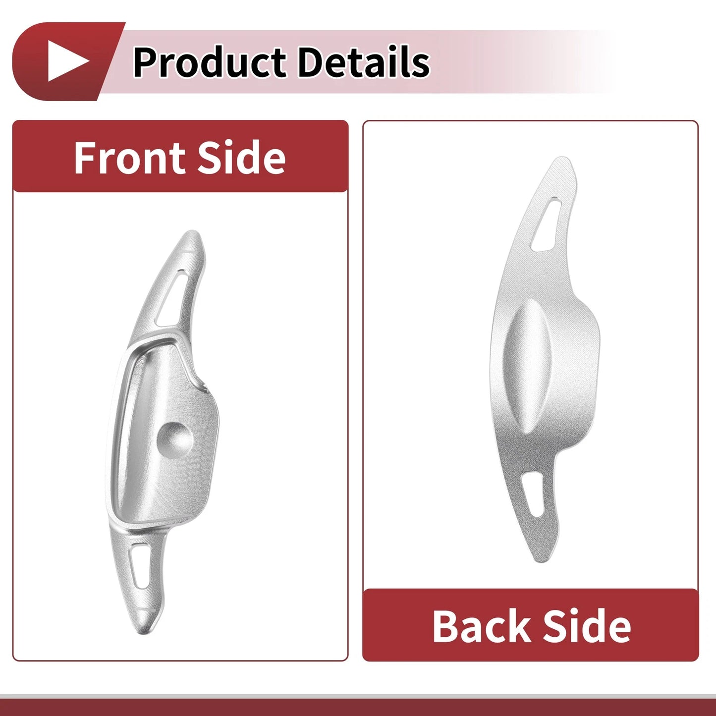 Silver Tone Aluminum Alloy Steering Wheel Paddles for Kia Sorento (2018)