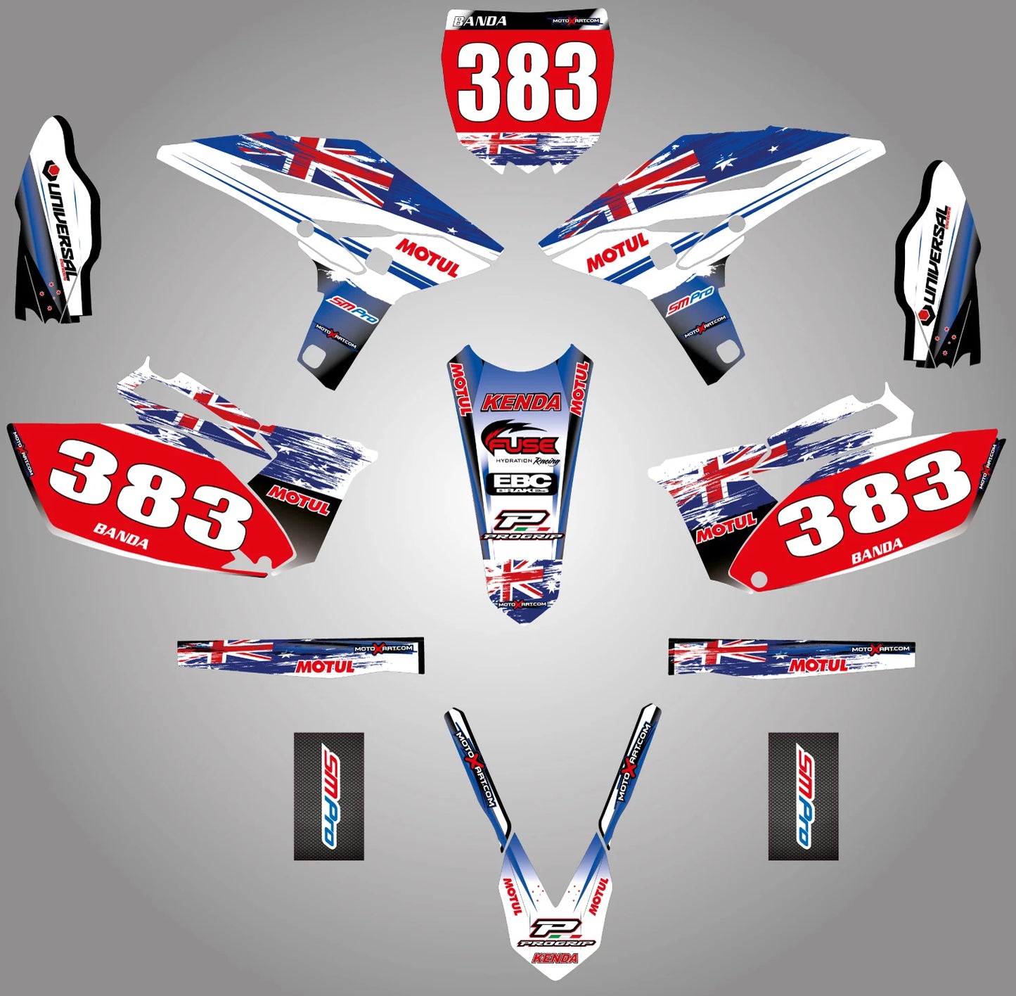 Custom Graphic Kit for Yamaha YZ 250F (2010-2013) - Aussie Pride Stickers