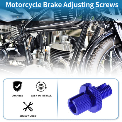 Brake Lever Barrel Adjusters Screws Blue M10 2 x for Motorcycle