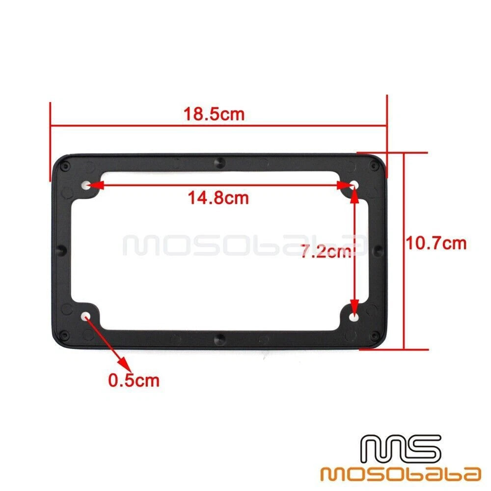 Chrome Motorcycle License Plate Frame for Harley Scooter Chopper