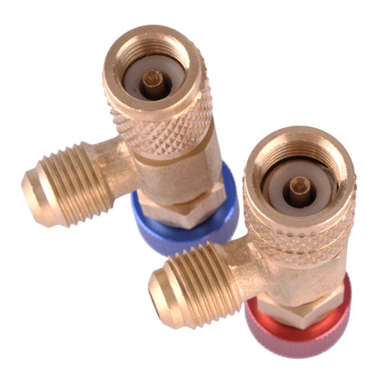 R22 R410 1/4" 5/16" Coolant Safety Valve for Air Conditioner Adapter
