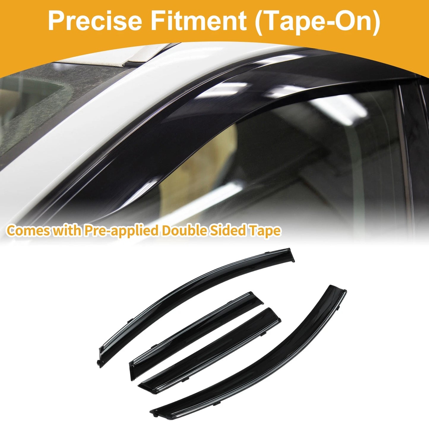 Window Deflectors for Mazda 3 Hatchback 2010-2013 Side Vent Visors 1 Set