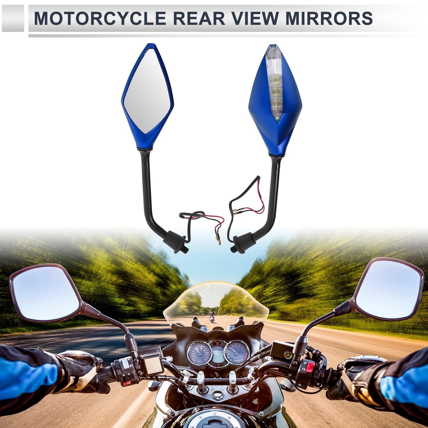 M10 / 1 Set / Motorcycle Rear View Mirrors for M10