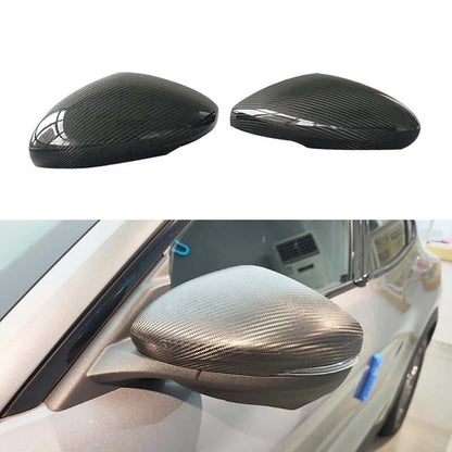 DRY Carbon Fiber Stick-on Side Mirror Cover Caps For Mustang Mach-E 2021-2024
