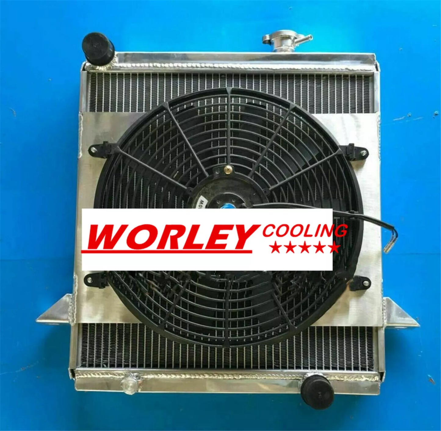 Aluminum Radiator & Shroud & Fan for Triumph TR6/TR250 (1967-1974)