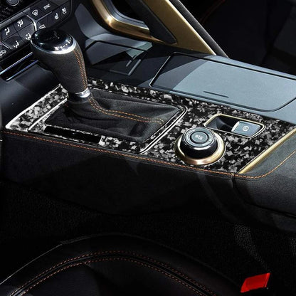 Carbon Fiber Gear Shift Panel Cover Trim for Chevrolet corvette C7 2014-2019