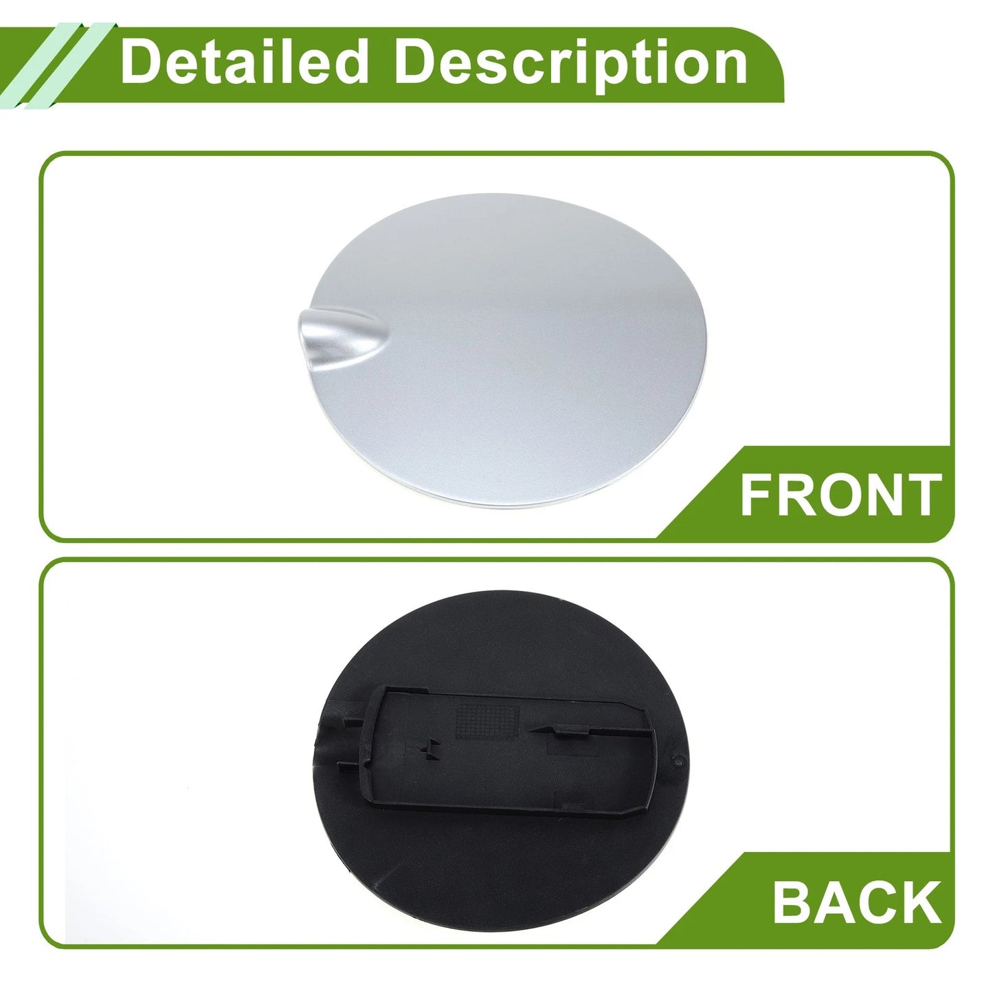 Fuel Tank Door Cap for Ford Focus (2007-2011) - Silver Fuel Filler Flap Cover