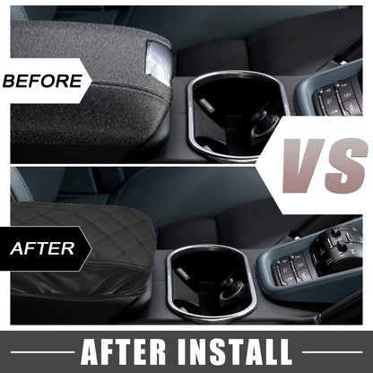 Center Console Armrest Cover for Toyota Corolla (2020-2023) Faux Leather Black