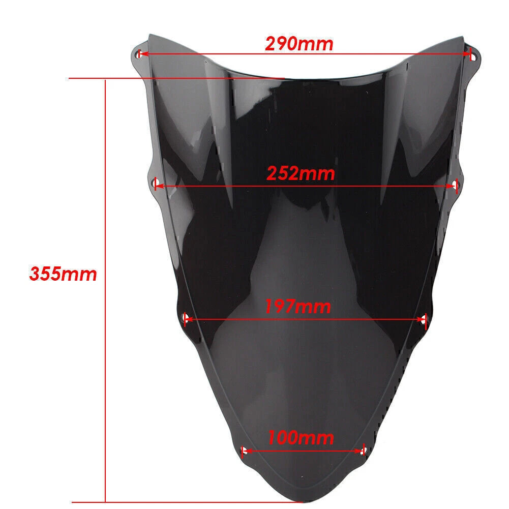 Deep Iridium ABS Motorcycle Windshield for Ducati 1299 (2015-2019)