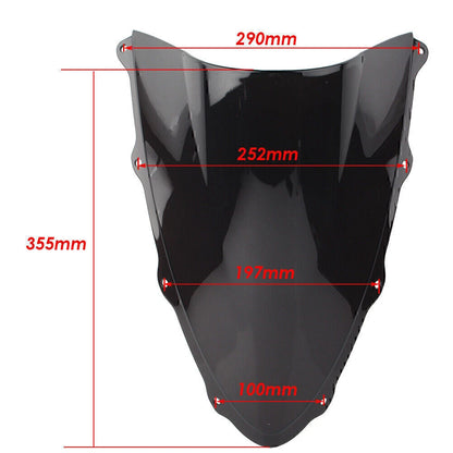 Deep Iridium ABS Motorcycle Windshield for Ducati 1299 (2015-2019)
