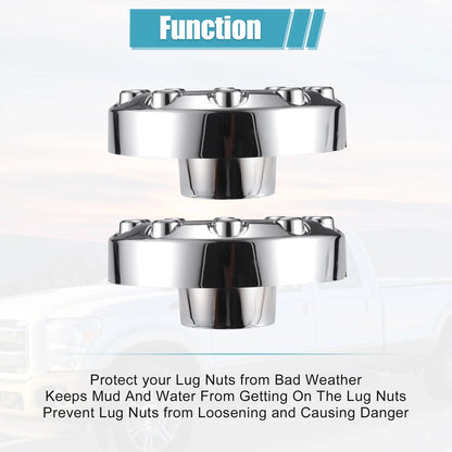 2 x Front Wheel Center Hub Caps Covers for Ford F450 F550 (2000-2023)