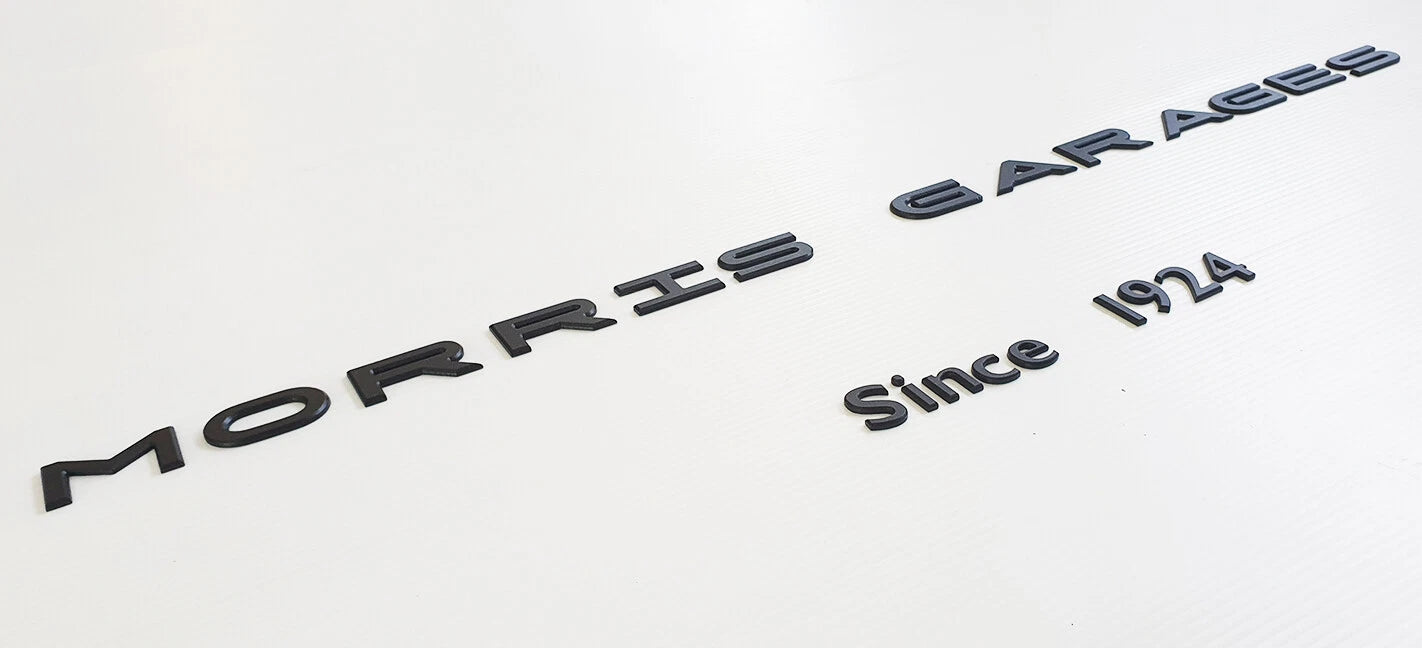 3D Acrylic Logo Emblem Badge for MG Matte Black (Since 1924)