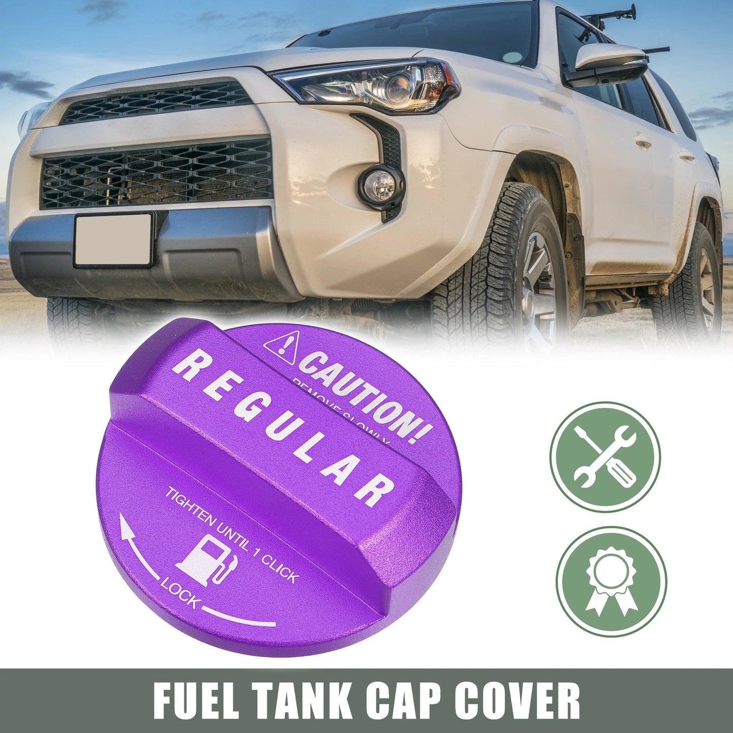 Fuel Tank Cap Cover for Toyota (Fits Various Models) - Purple