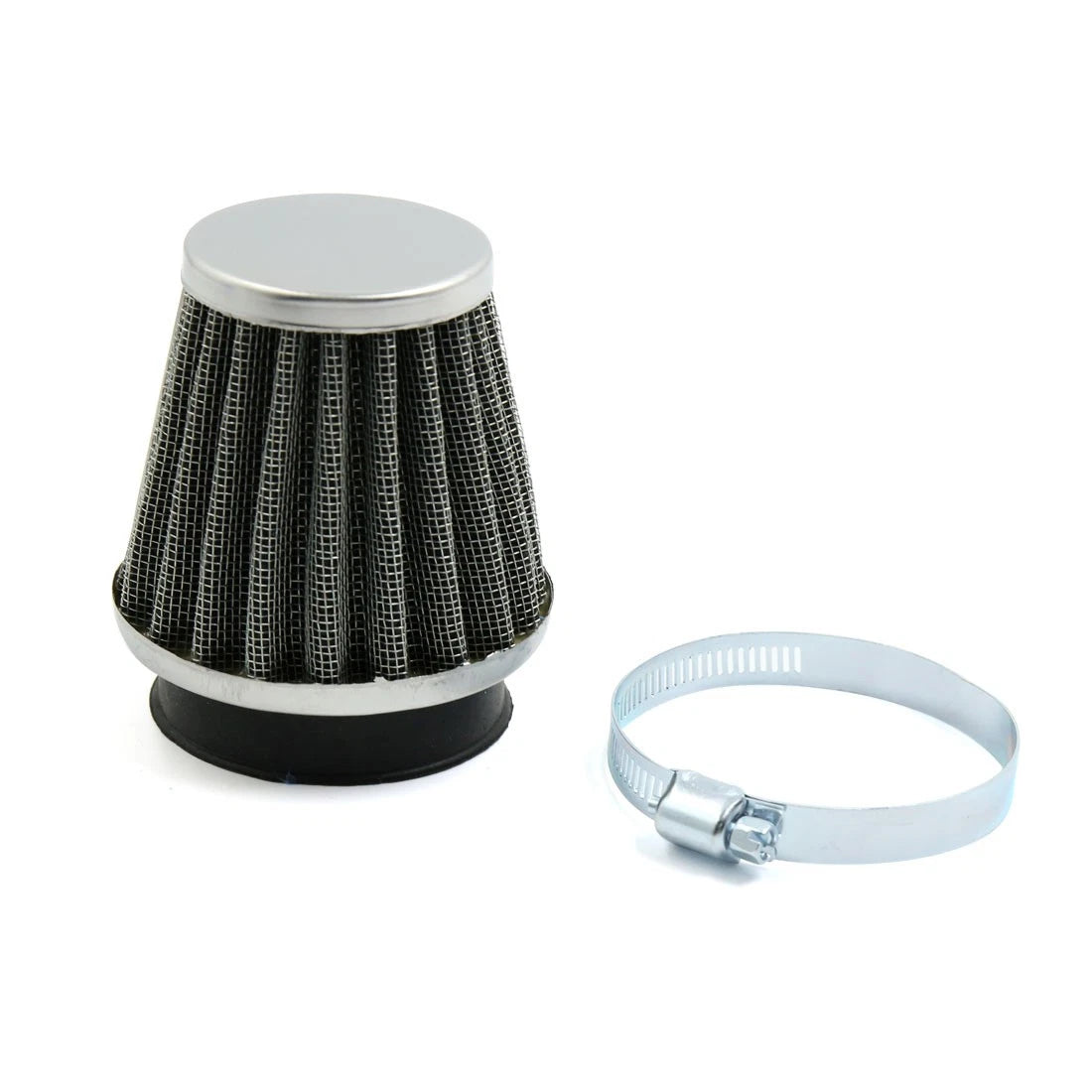50mm Inlet Dia Air Intake Filter Cleaner with Clamp for Car/Motorcycle