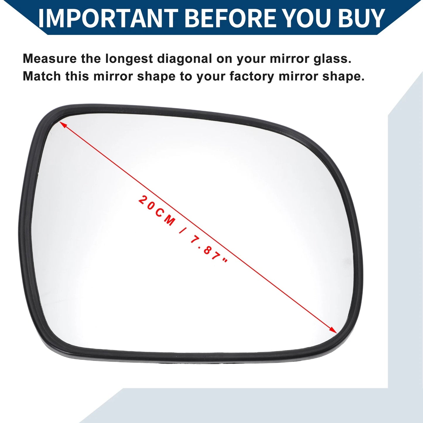Heated Right Side Mirror Glass for Lexus RX330 (2006-2009)