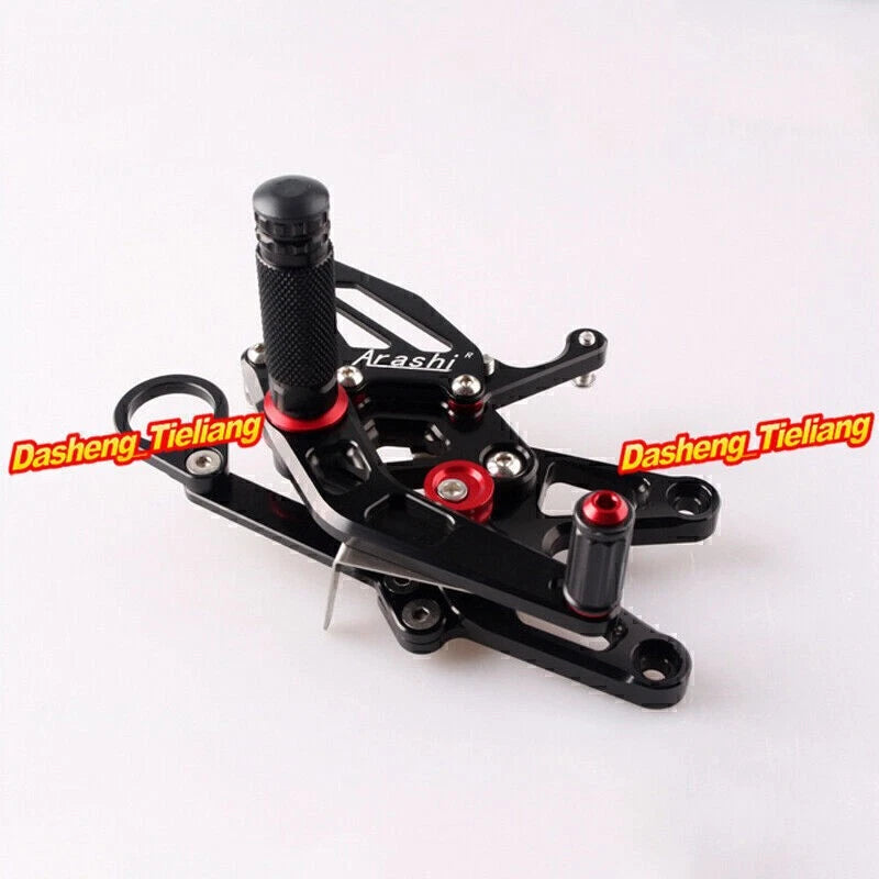 Black Adjustable Rearset Footpeg Set for BMW S1000RR (2010-2013)