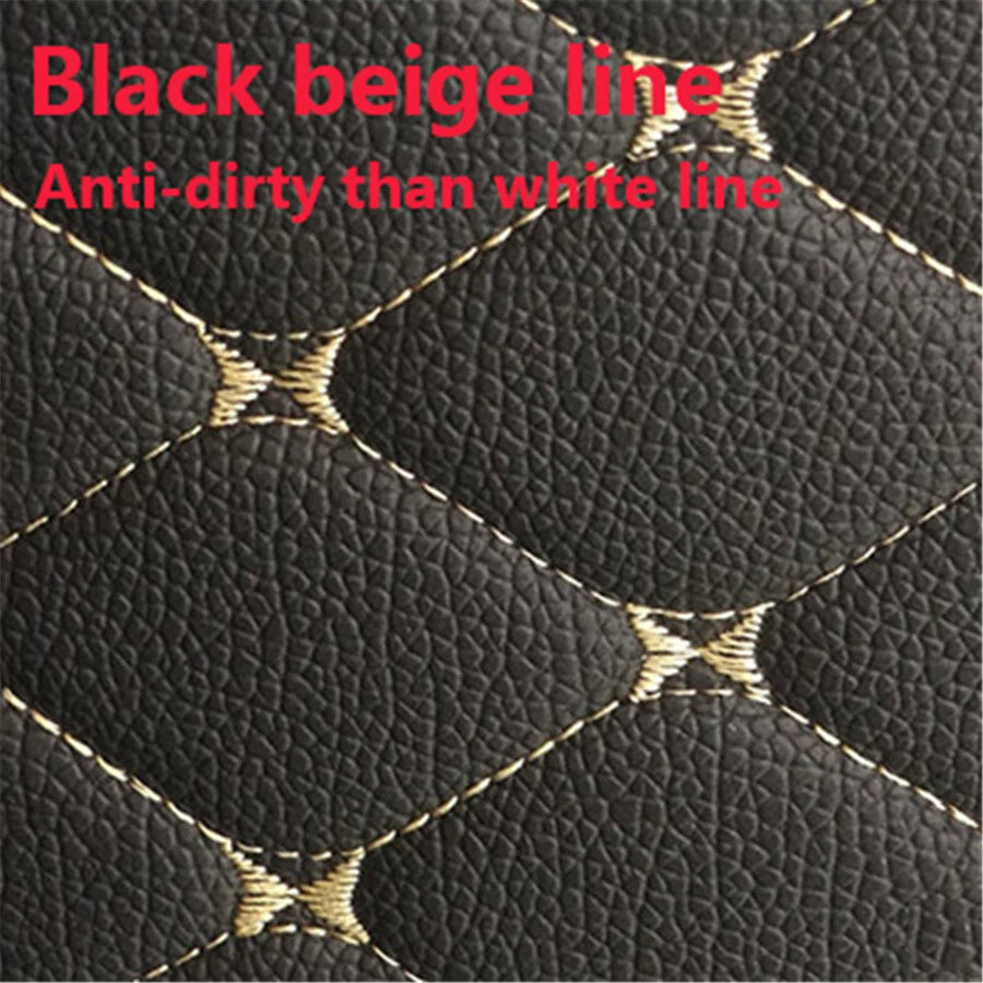 4 x Universal Black PU Leather Car Floor Mats Waterproof for All Models