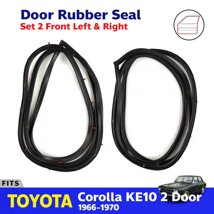 Door Rubber Seal Weatherstrip Front LH+RH Fits Toyota KE10 2D Sedan 1966-70 D05