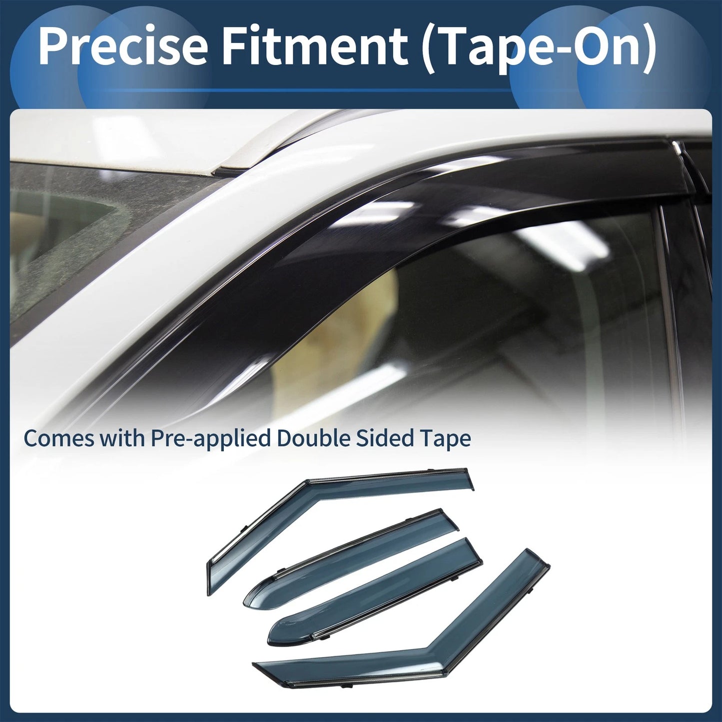 1 Set Window Deflectors Vent Visors for Chevrolet Trailblazer (2021-2024)