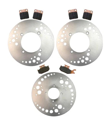 Front&Rear Rotors & Semi-Metallic Pads for Yamaha Wolverine 450 (2006–2010)